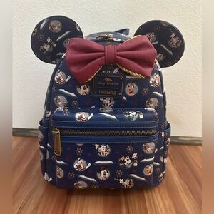 NWT Loungefly Disney Cruise Line Mickey and friends Backpack with Burgundy Bow